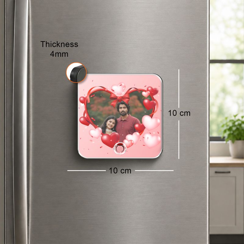 Personalized Musical Fridge Magnet Photo Frame Plaque with Rechargeable Custom Song Frame with Photo Unique Anniversary & Birthday Gift for Husband & Wife Memorable Gift